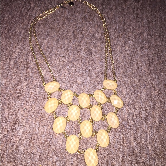Hold and cream statement necklace