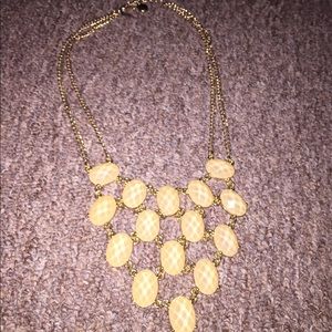 Hold and cream statement necklace