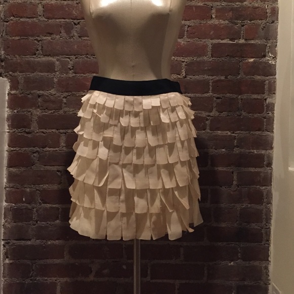 Silk skirt with ruffles