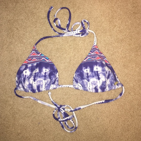Roxy Tie Dye/Tribal Bikini Top