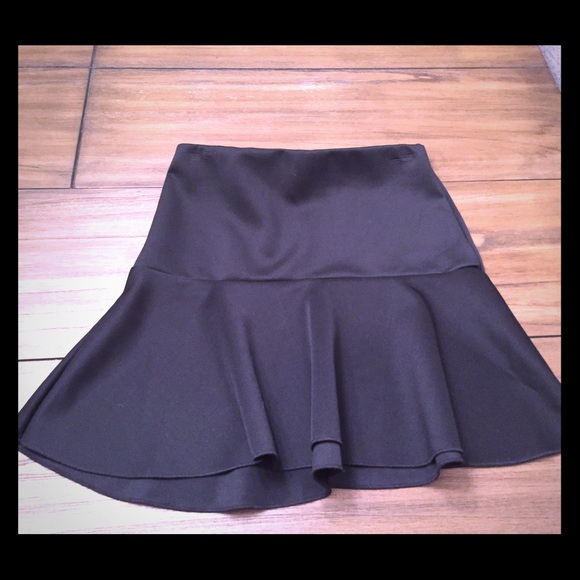 Black mini skater skirt from H&M