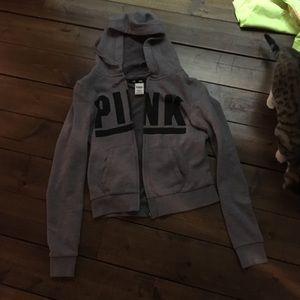 gray pink jacket