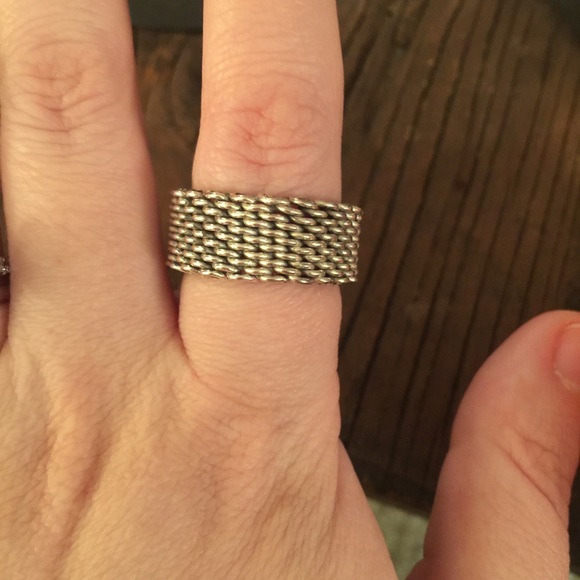 Sterling silver mesh ring