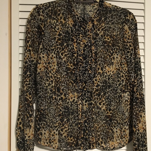 Zara leopard print blouse - Picture 1 of 1