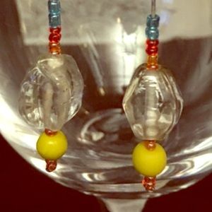 🏝🏖Beach glass earrings🌈🍹