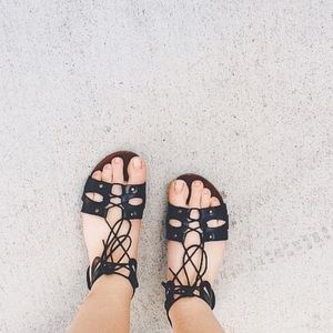Topshop lace up sandals *on hold*