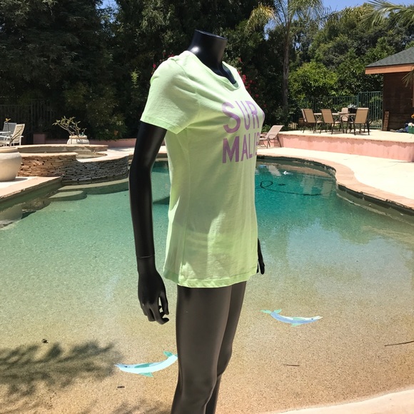 HURLEY Green Surf Malibu Women’s Tee - Picture 6 of 8