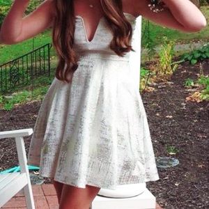 Charlotte Russe Dress White and Gold