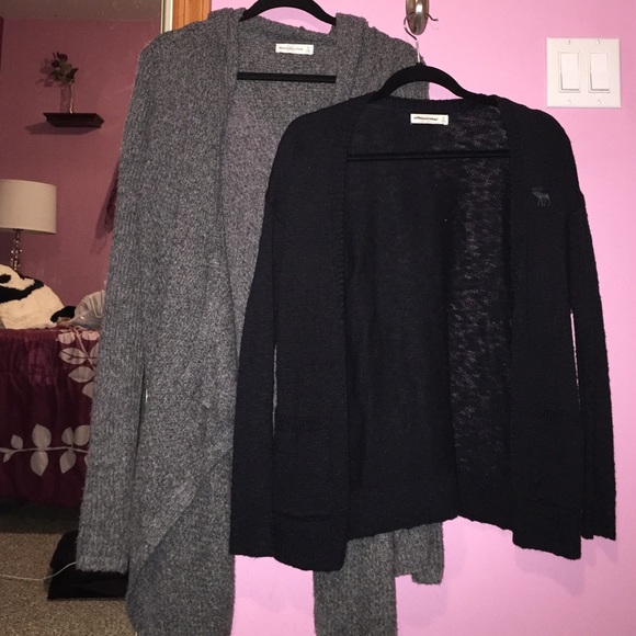 Two size medium cardigans. Gray one has a hood. - Picture 1 of 1