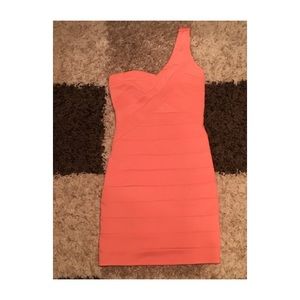 Mini salmon color dress