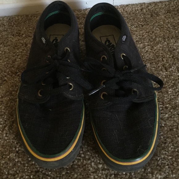 Vans with Rasta stripe