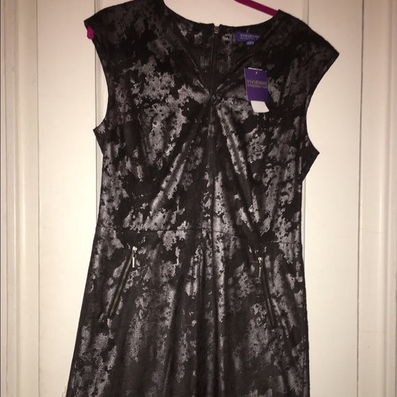 Vivienne Tam knee length dress with metallic sheen