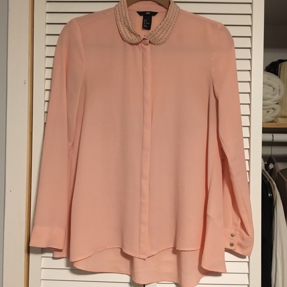 H&M pink button down