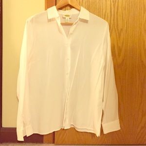 White Talbots Button Down Dress Top