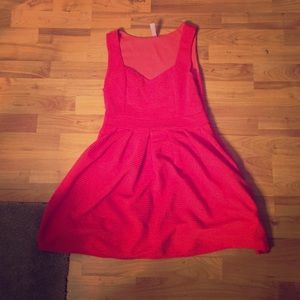 Francesca's coral/red dress