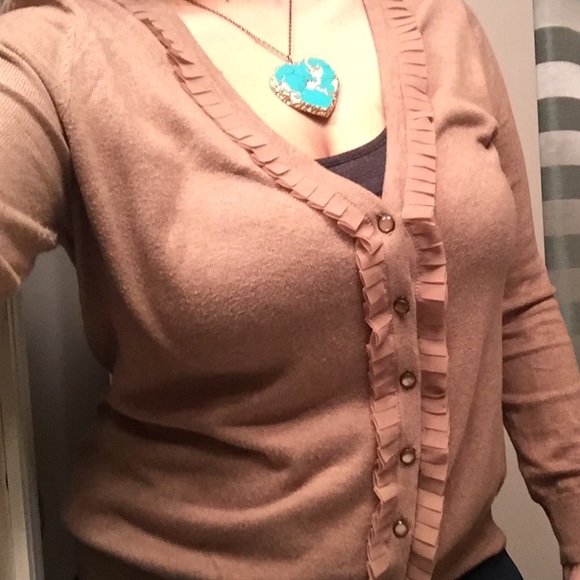 Merona Sweaters - Merona ADORABLE Ruffle Detail Cardigan 😍💕✨