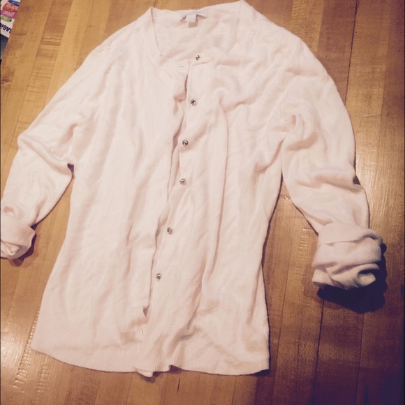 New York & Co. Light Pink Cardigan