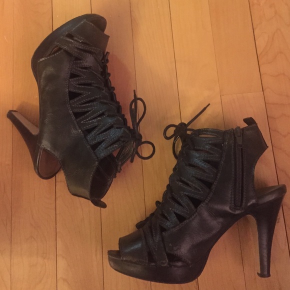 Lace up ankle booties