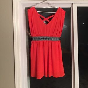 Francesca's orange dress
