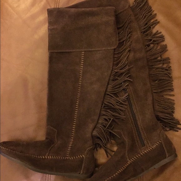 Minnetonka chocolate boot.