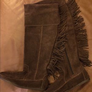 Minnetonka chocolate boot.