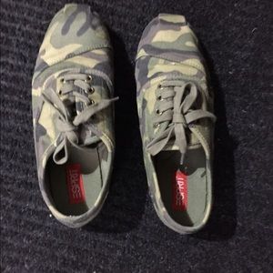 Camo sneakers gently used only worn a few times