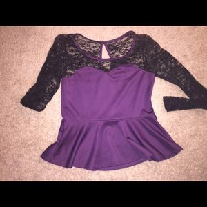 Lace peplum WORN ONCE FLASH SALE💕⚡️⚡️⚡️⚡️