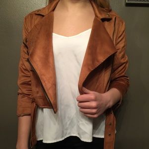 Suede and Fringe Biker Jacket