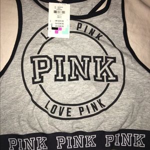 Pink sports bra