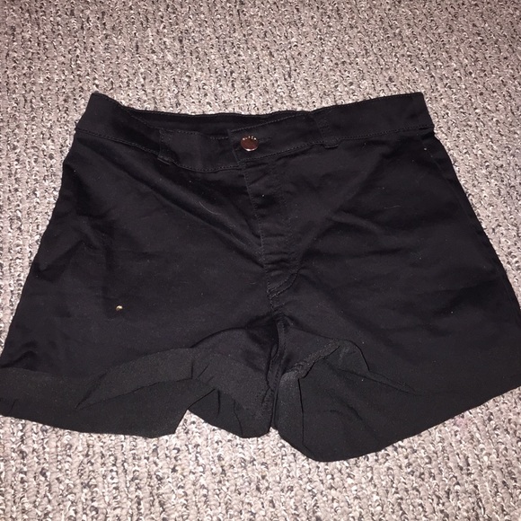 Black high waisted shorts. Size 8