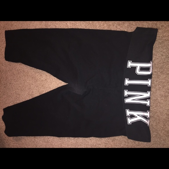 Pink crop leggings