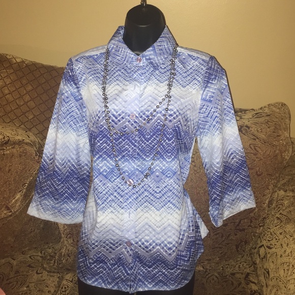 Studio Works Blue Print Blouse