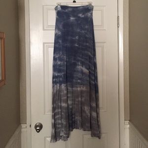 Tie die maxi skirt