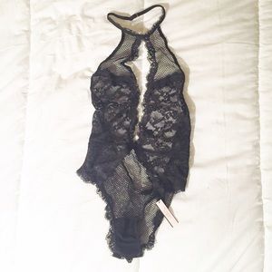 Victoria's Secret black lace bodysuit