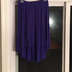 Purple high low skirt