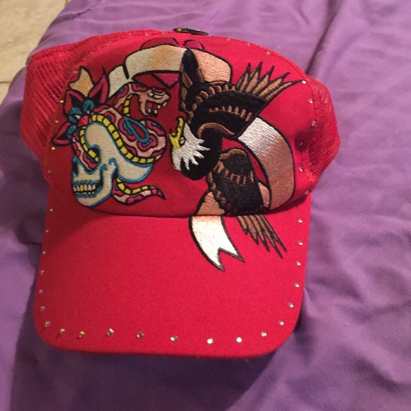Stylish red women's hat