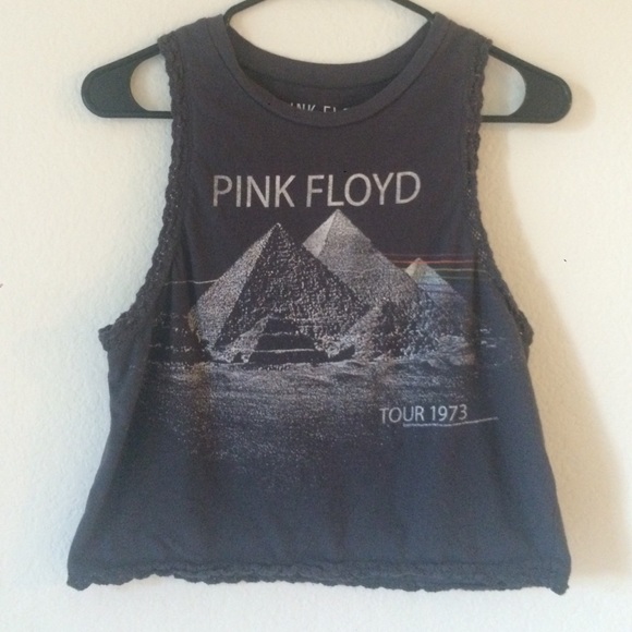 Pink Floyd crop graphic tea