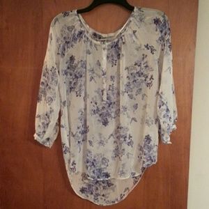 LC Lauren Conrad sheer button top