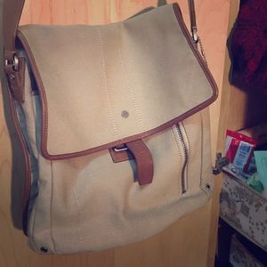 Coach leather and canvas messenger bag