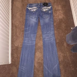 Boot cut Miss Me jeans- distressed   (inseam 34)