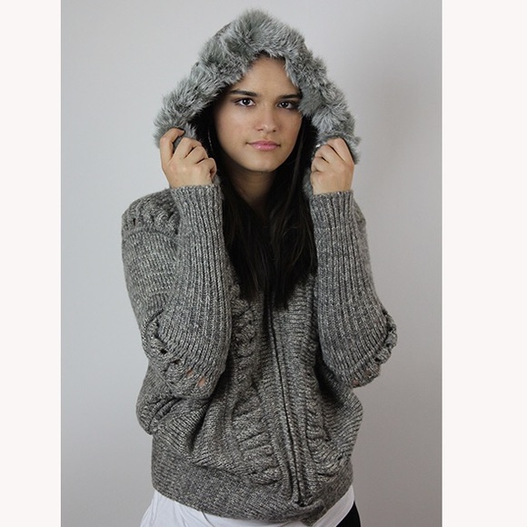 Earl Grey Faux Fur Hoodie