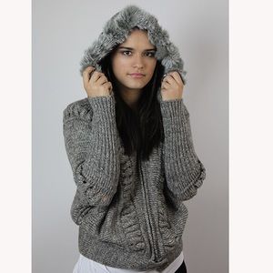 Earl Grey Faux Fur Hoodie