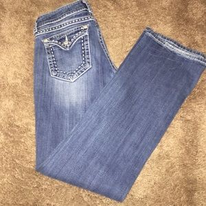 Boot cut Miss Me jeans- denim (inseam 34)