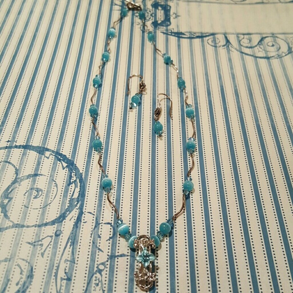 🆕 Handmade necklace and earring set - Picture 4 of 5