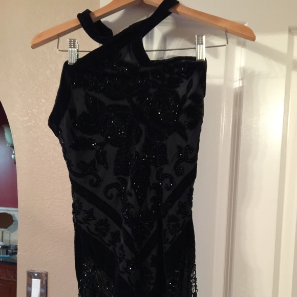 Beautiful velvet and beaded blouse