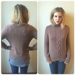 Lands End Canvas Camel Turtleneck Sweater