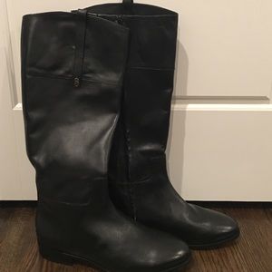 Coke Haan black leather boots