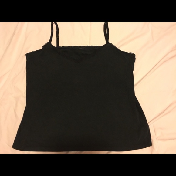 Plus size black camisole with build in bra