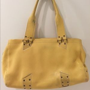 Cole Haan yellow leather handbag