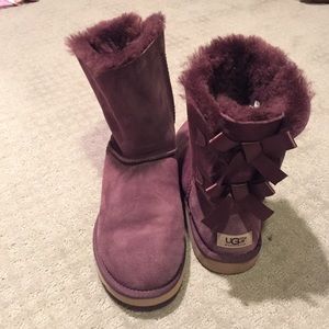 Ugg Australia Bailey Bow Purple Boots